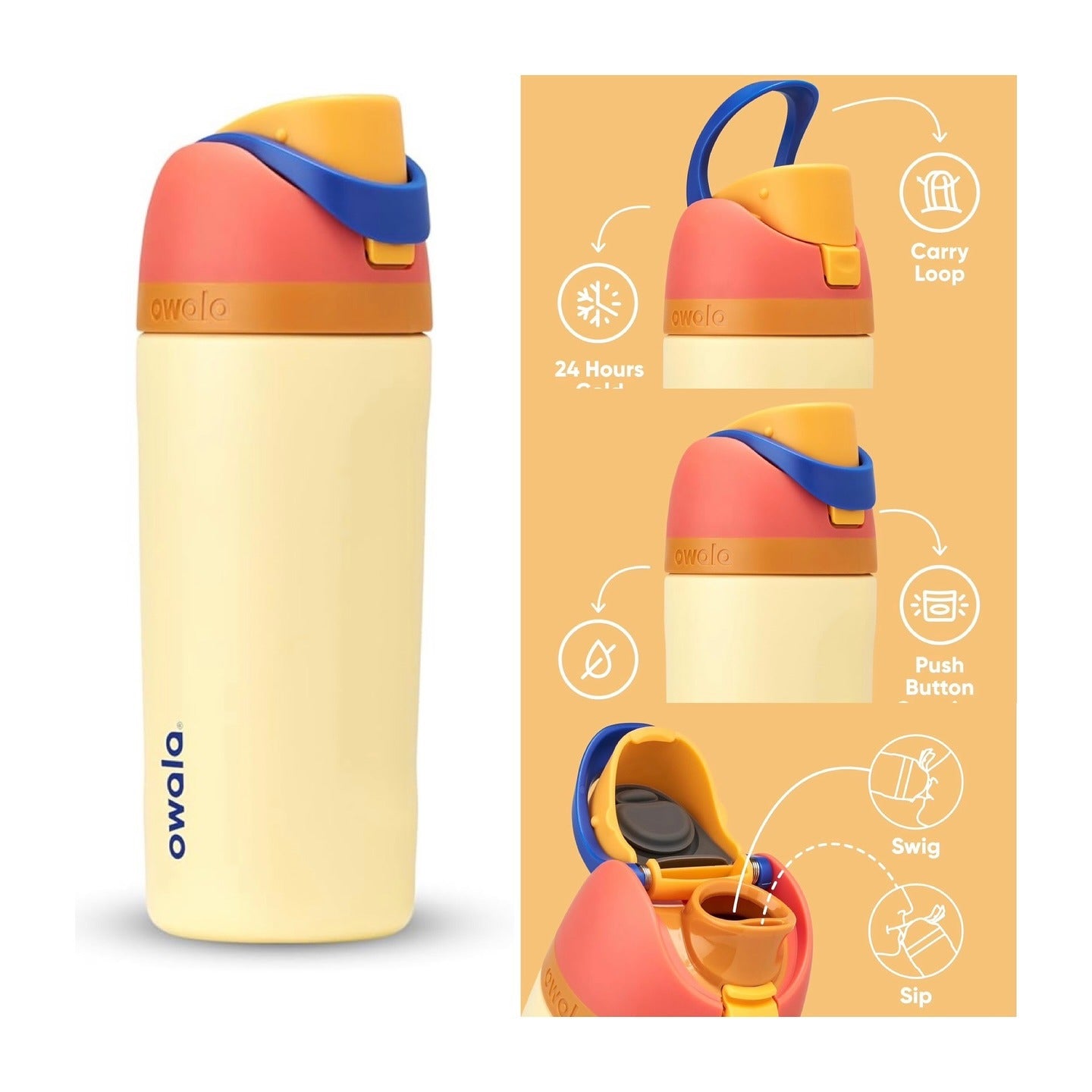 Owala Kids' FreeSip Insulated Bottle (16 oz)