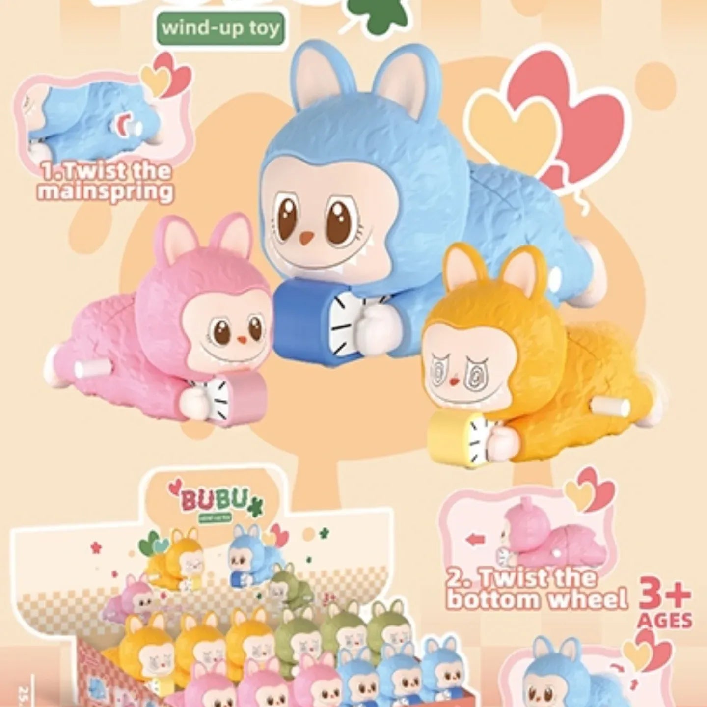 Tummy Tumbler Labubu Clockwork Toy
