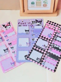 Kuromi Tea Time Multi-Tab Sticky Notes