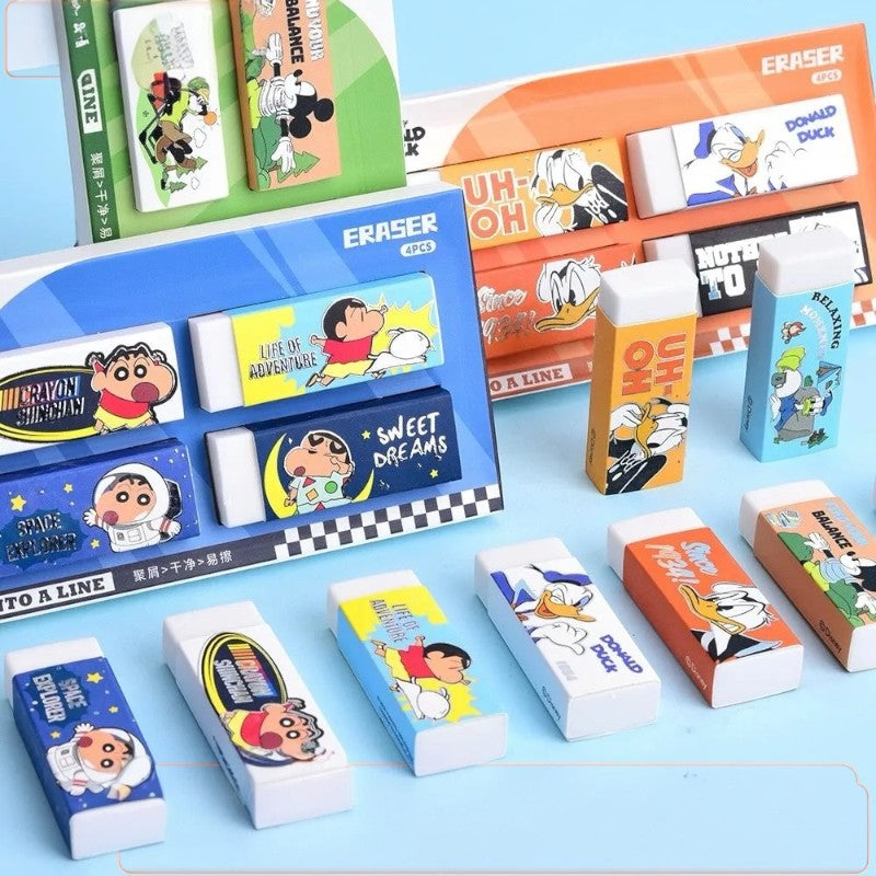 Iconic Anime & DZNY Collector Erasers (Pack of 4)