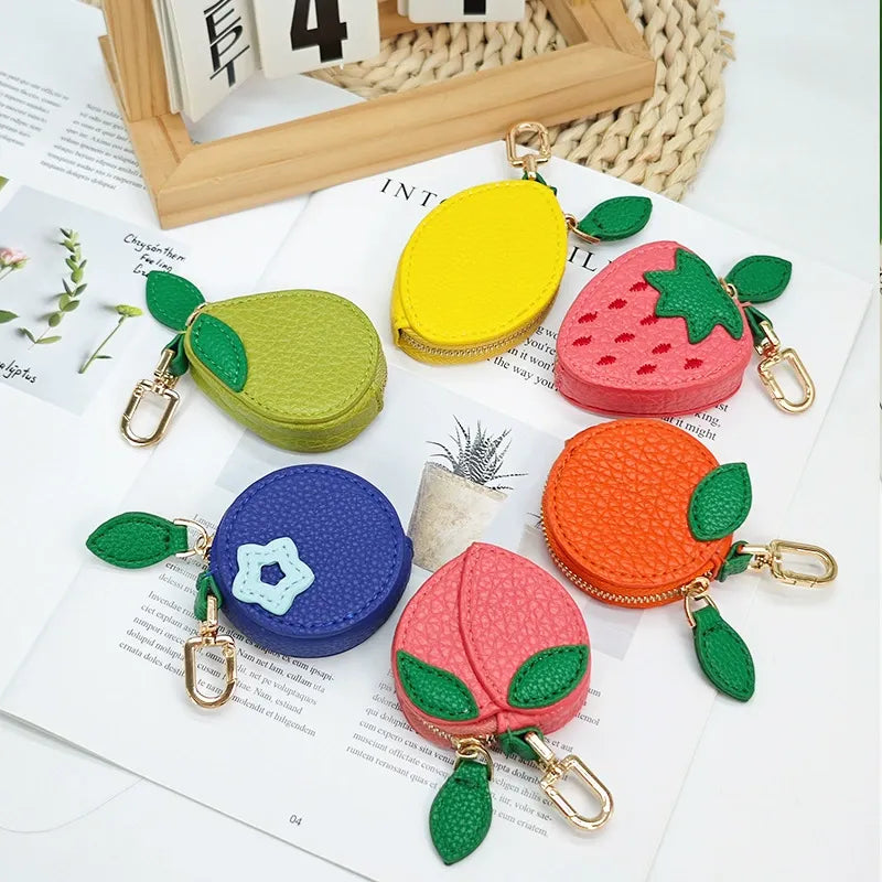 Fruity Charm Leather Bag Coin Purse