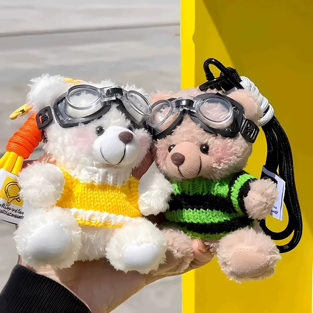 Flight Friend Pilot Bear Plush Keychain