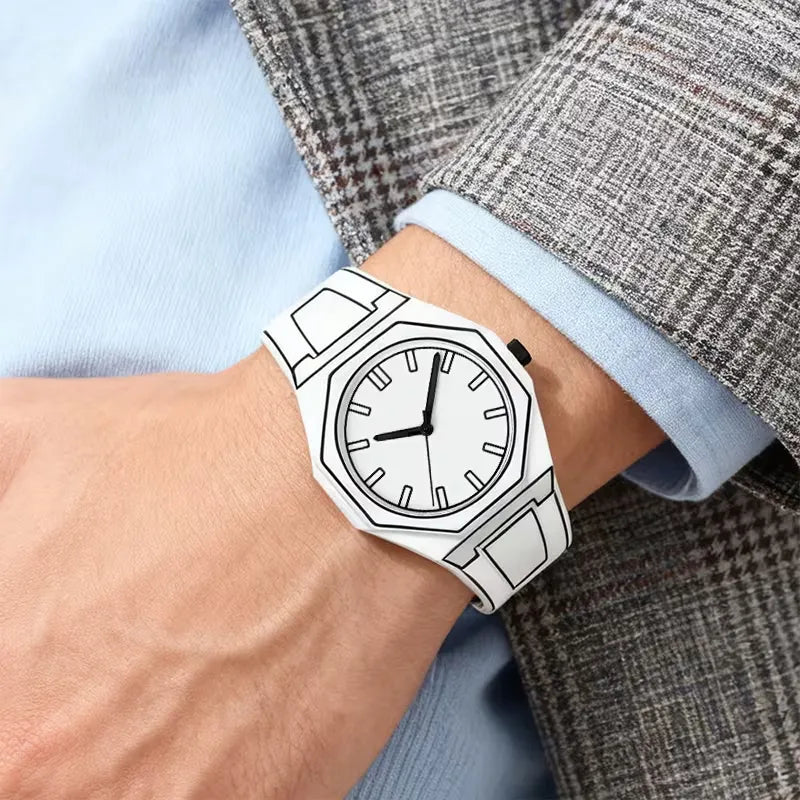 Urban Cel-Shaded Monochrome Dimension Sports Watch