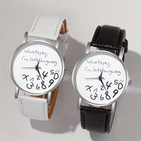 Whatever I'm Late Anyway Jumbled Numeric Watch