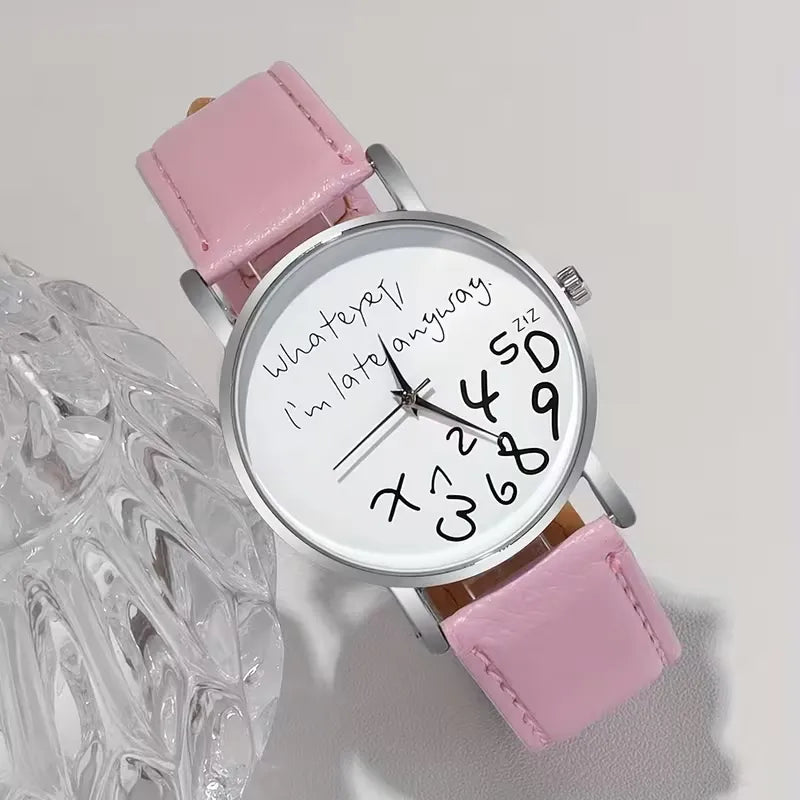Whatever I'm Late Anyway Jumbled Numeric Watch