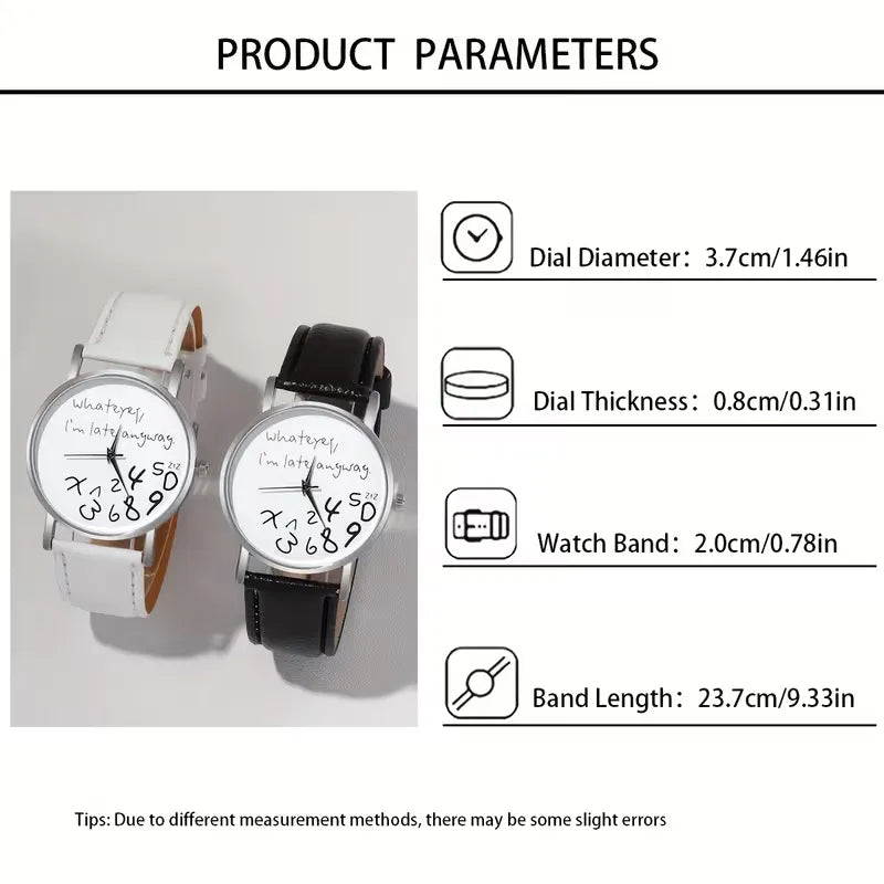 Whatever I'm Late Anyway Jumbled Numeric Watch
