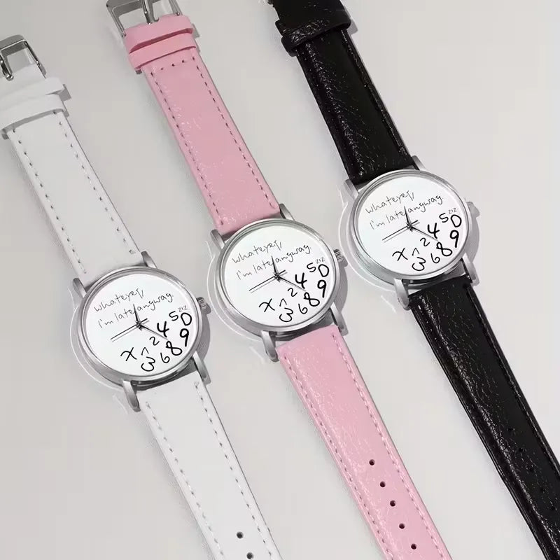 Whatever I'm Late Anyway Jumbled Numeric Watch