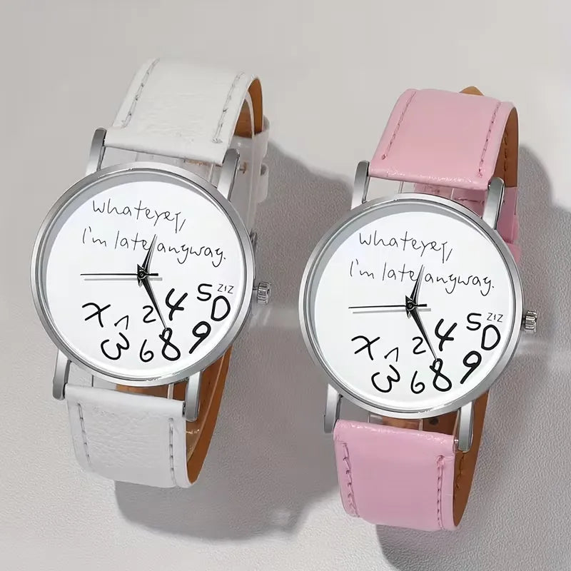 Whatever I'm Late Anyway Jumbled Numeric Watch