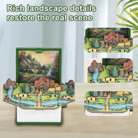 Rural Landscape 3D Folding Keychain