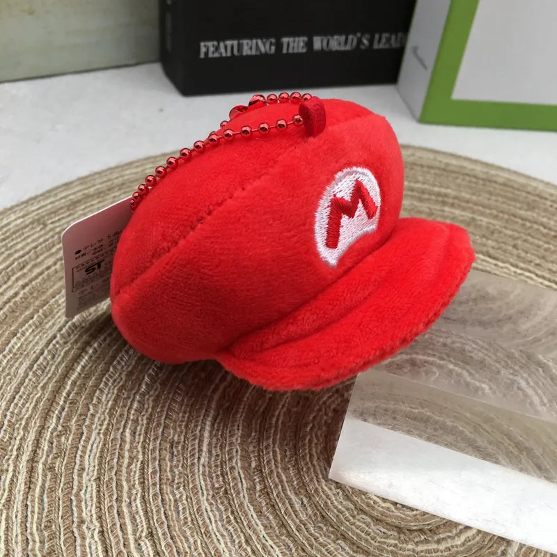 Super Mario Bros Cap Plush Keychain