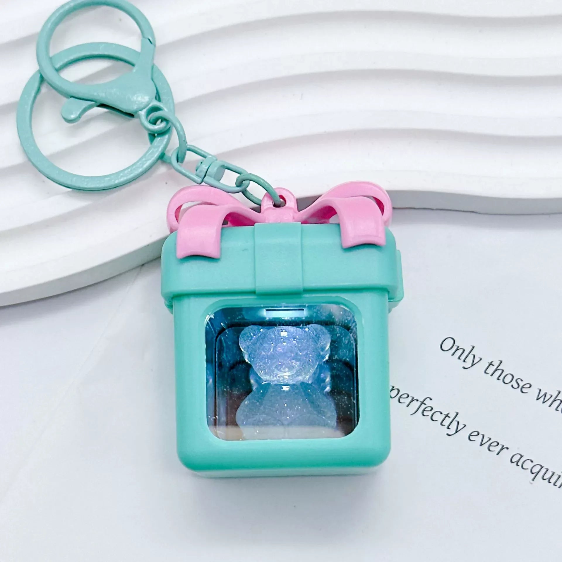 Illuminated Beary Gift Box Keychain
