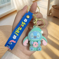 Stitch Snack Attack Flocked Keychain