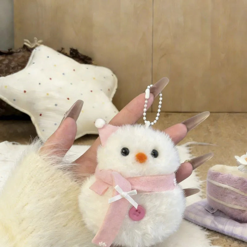 Frosty Fluff Snowman Plush Keychain