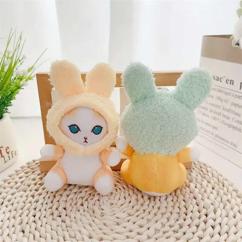 Mofusand Fuzzy Bunny Plush Keychain