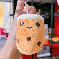 Boba Milk Tea Expressive Plush Keychain