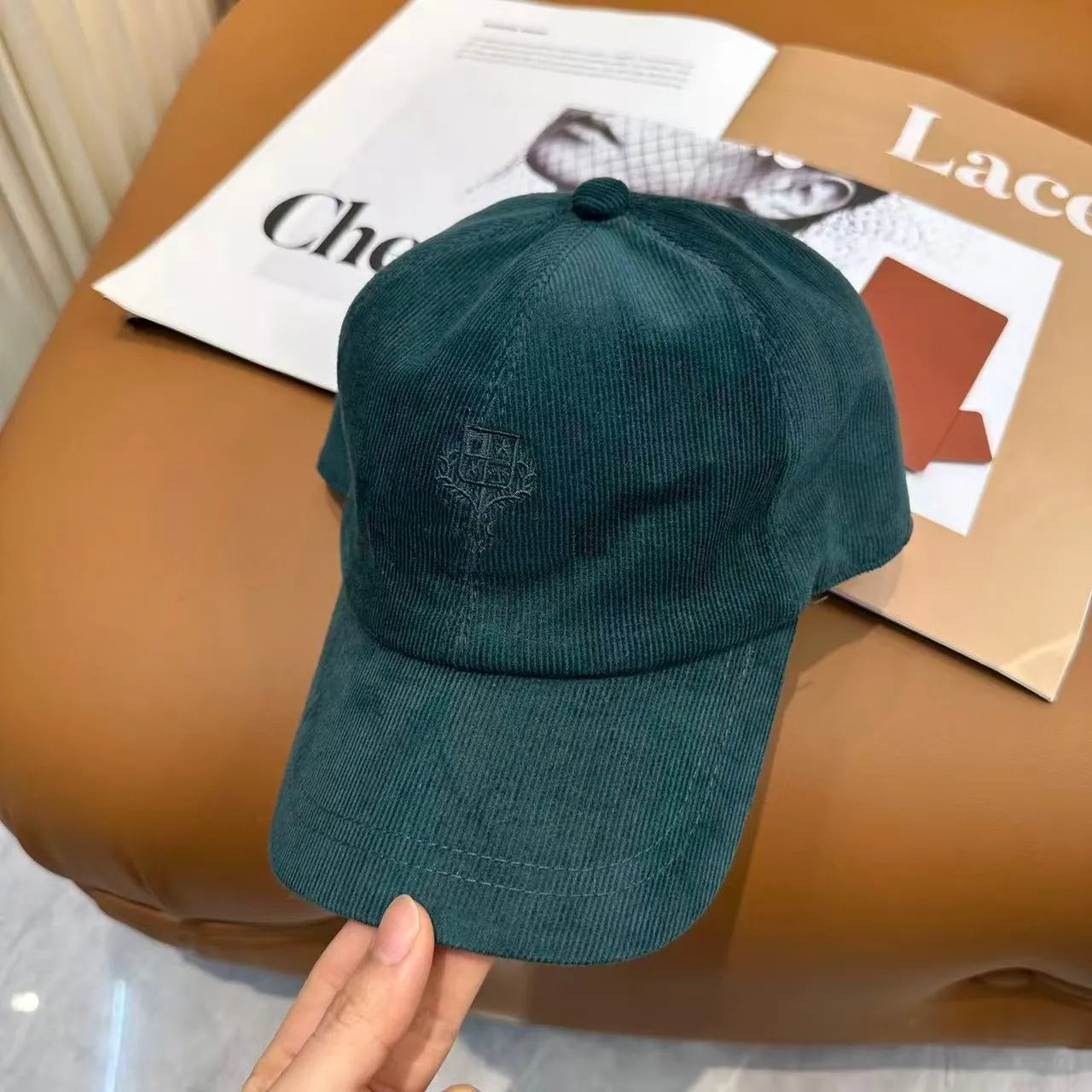 Lora Pianei Corduroy Soft-Top Baseball Cap