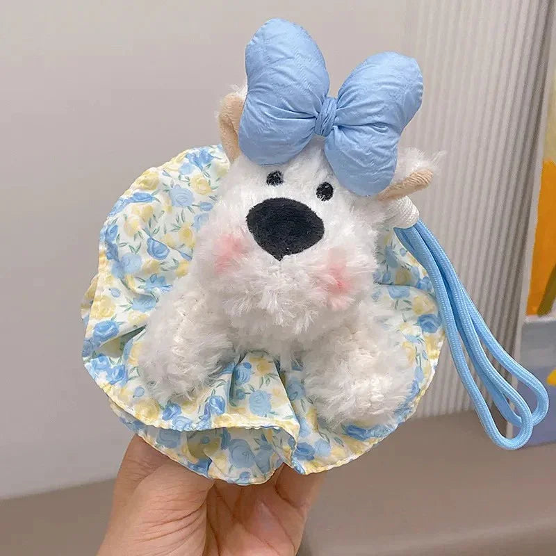 West Highland Puppy Charm Plush Keychain