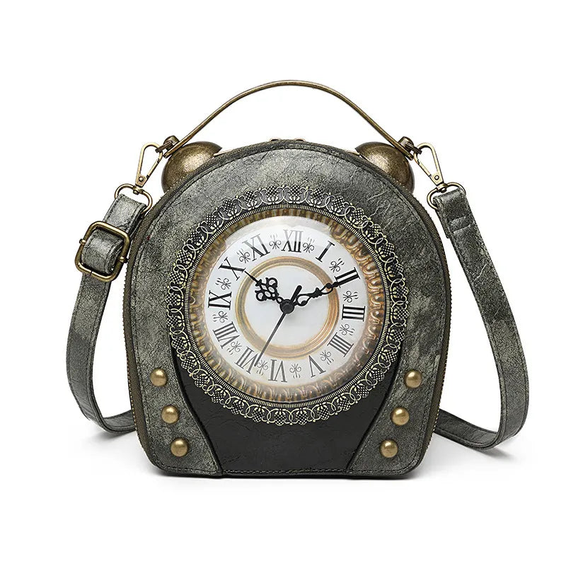 Steampunk Dial Premium Clock Novelty Handbag