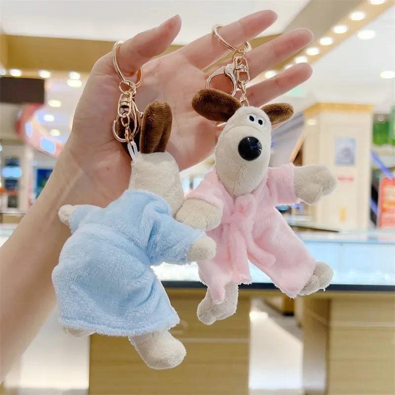 Gromit Genius Bathrobe Plush Keychain