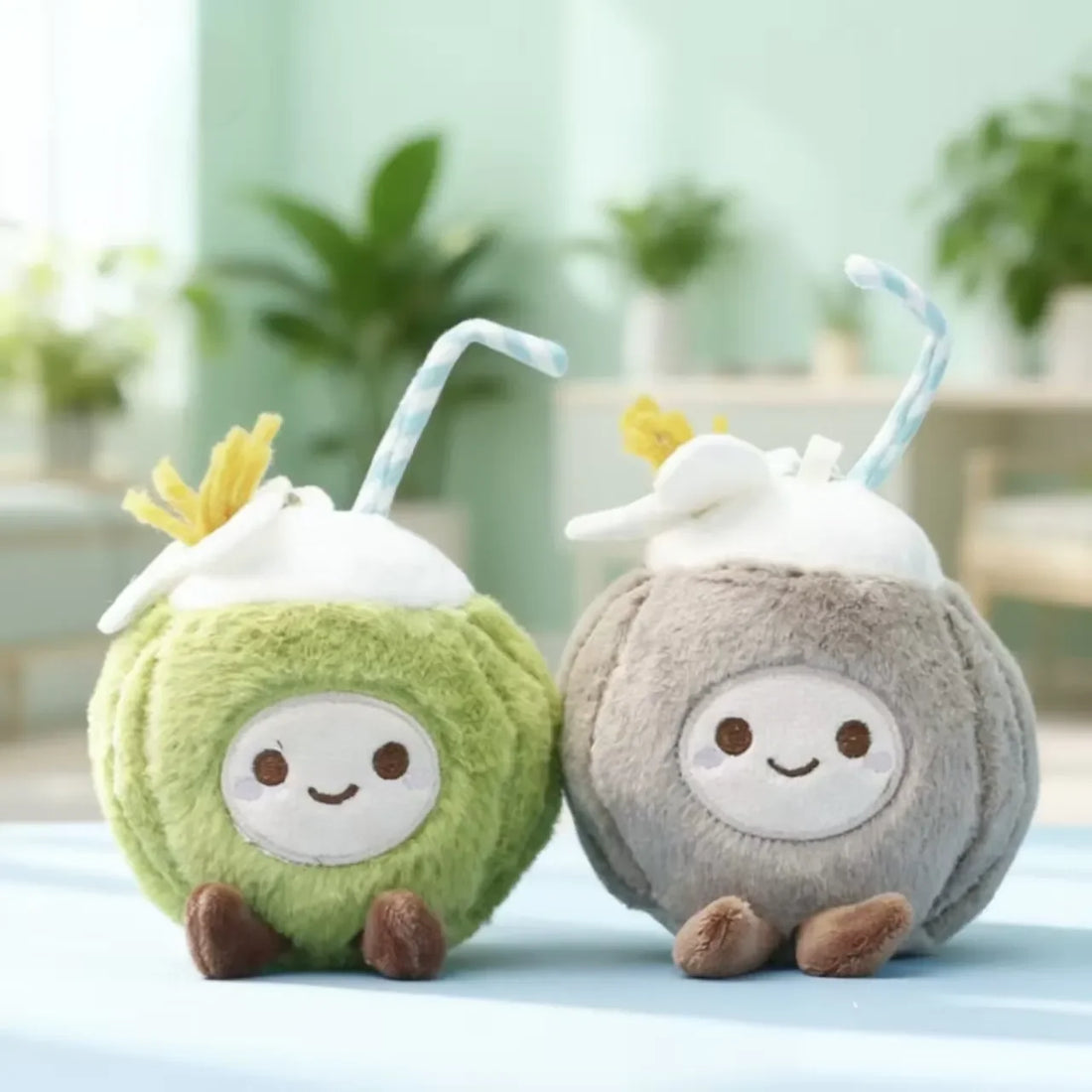 JC Island Coconut Plush Keychain