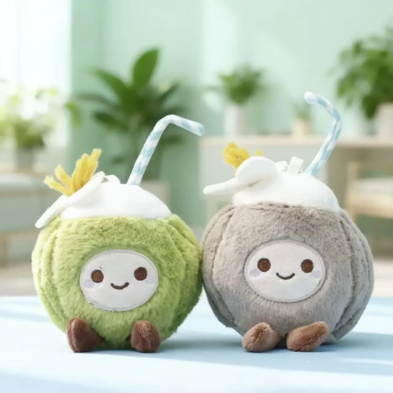 JC Island Coconut Plush Keychain