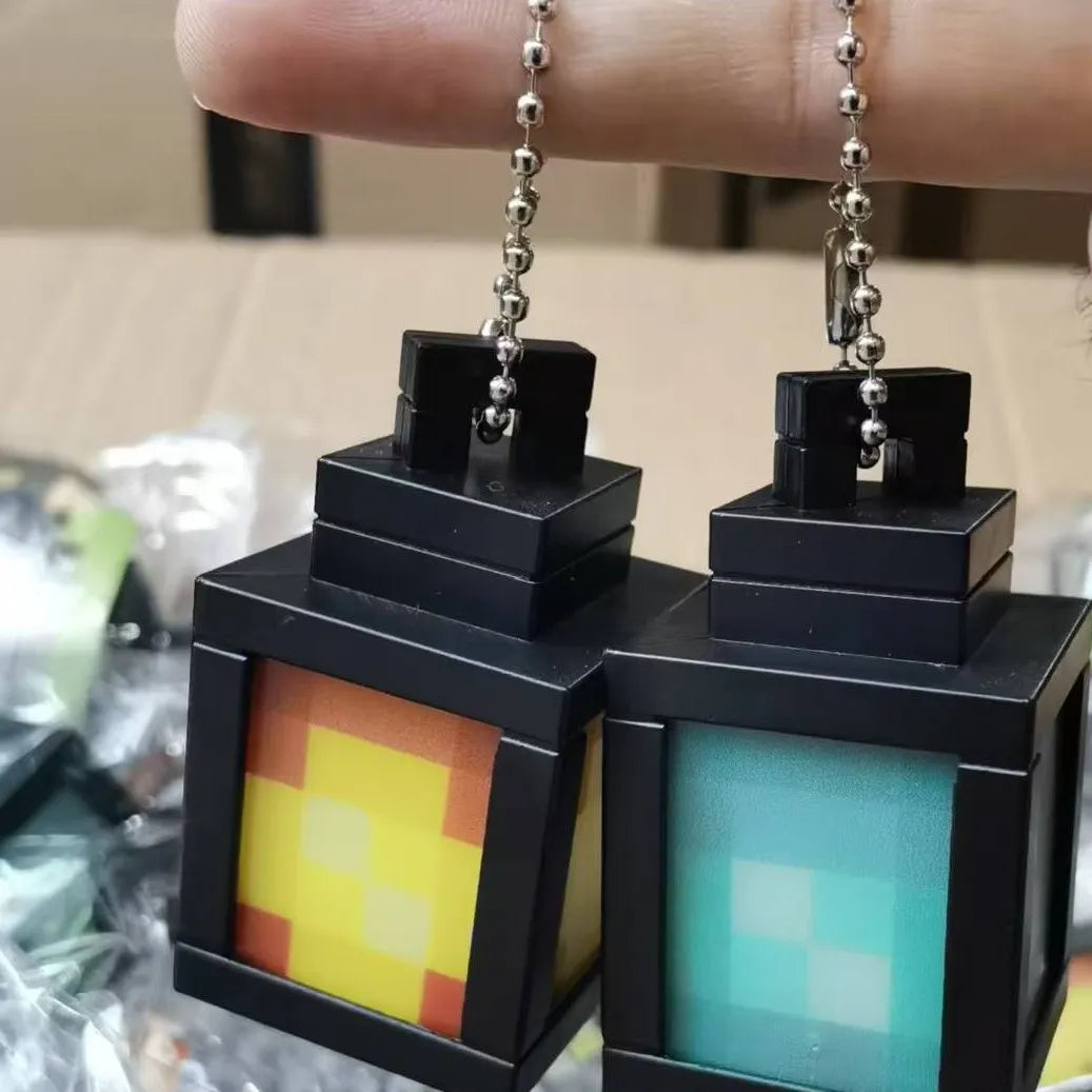 Minecraft Lantern LED Glowing Keychain