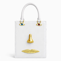 Surrealist Visage Premium Abstract Handbag