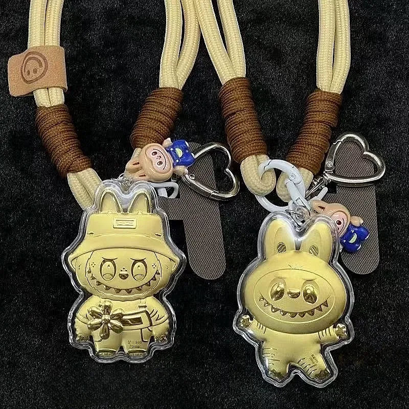 Labubu 20mg Gold Charm Keychain
