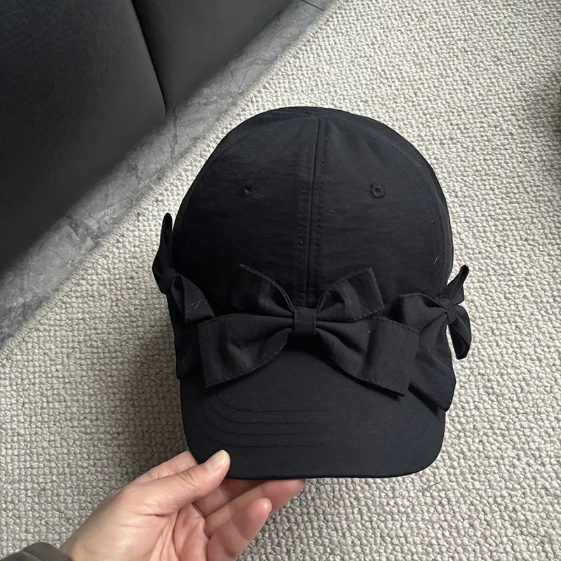 MOBANINA Bow Laced Breathable Baseball Cap
