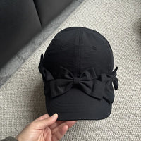 MOBANINA Bow Laced Breathable Baseball Cap