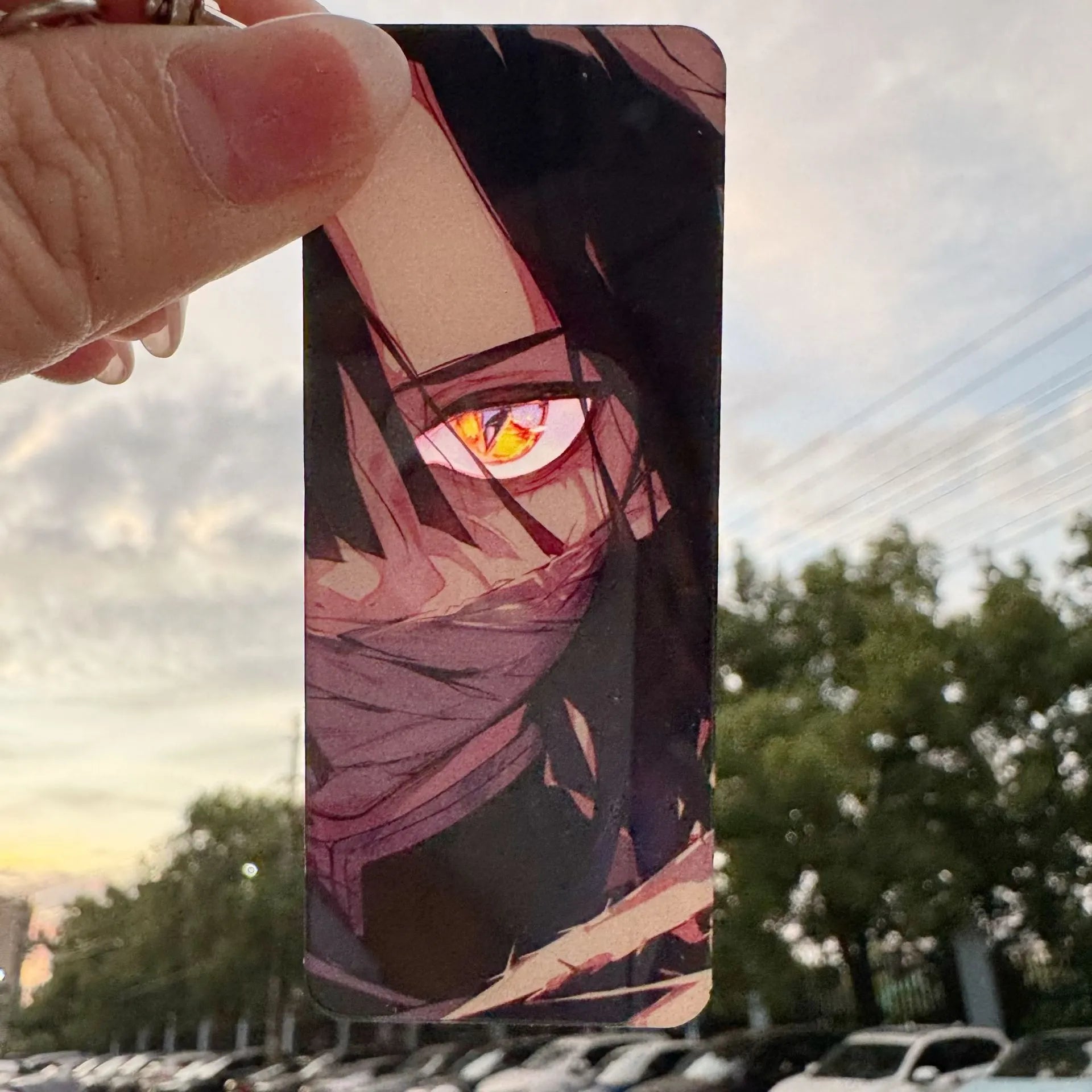 Demon Slayer Glowing Eyes Card Keychain