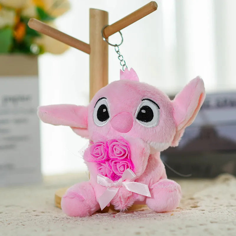 Stitch Bloom Ready Plush Keychain