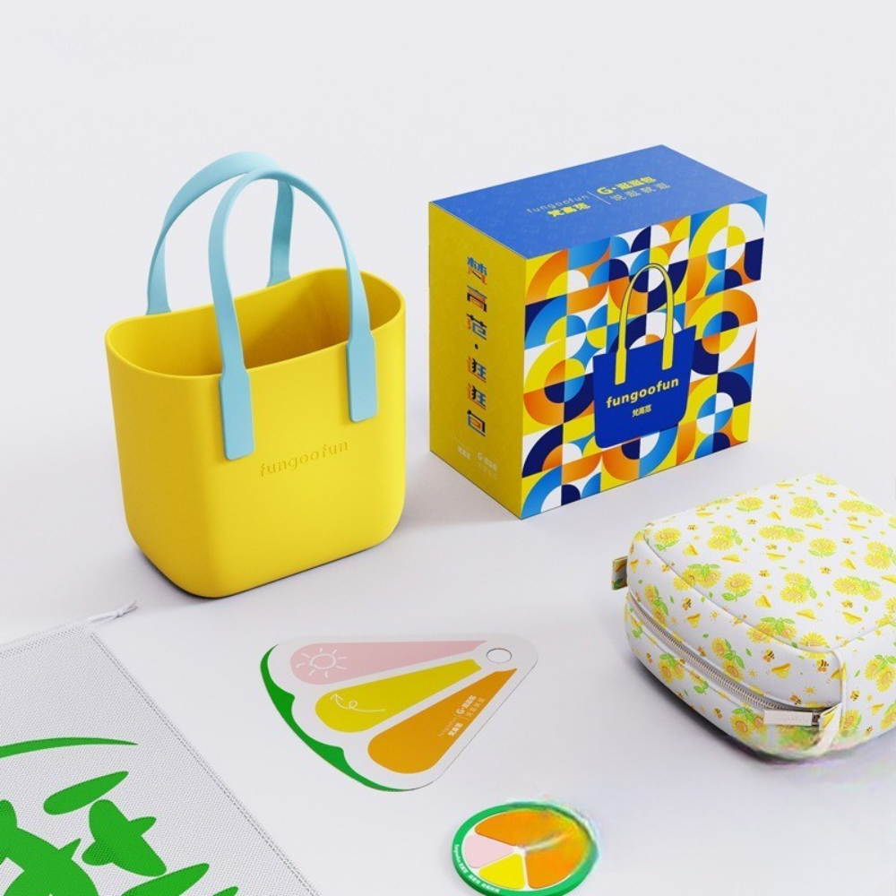 Fungoofun Pastel Splash EVA Commuter Tote