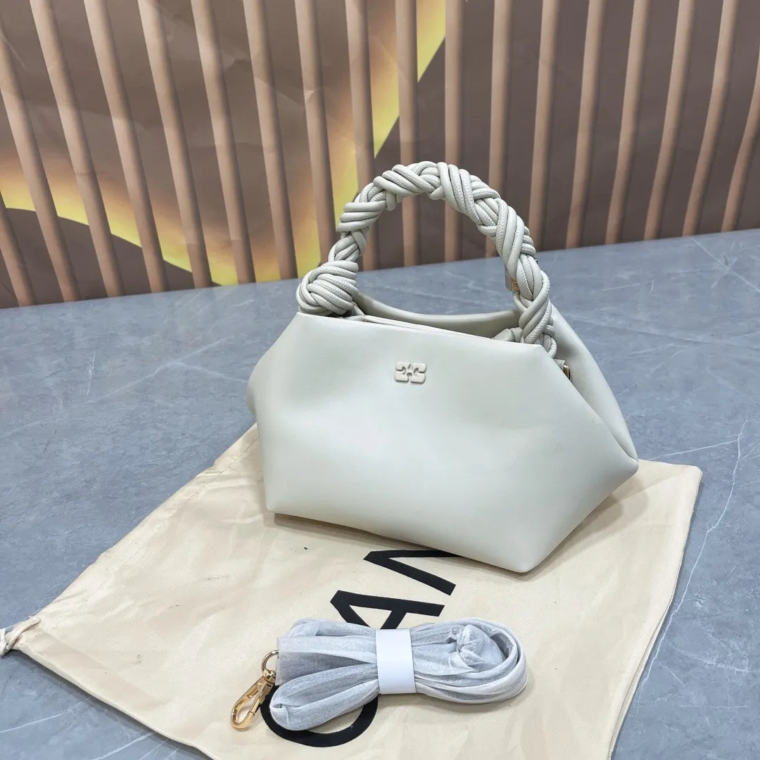 Ganni Woven Hexagonal Shoulder Bag