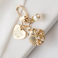 Baroque Pearl & Coastal Seashell Gold Charms