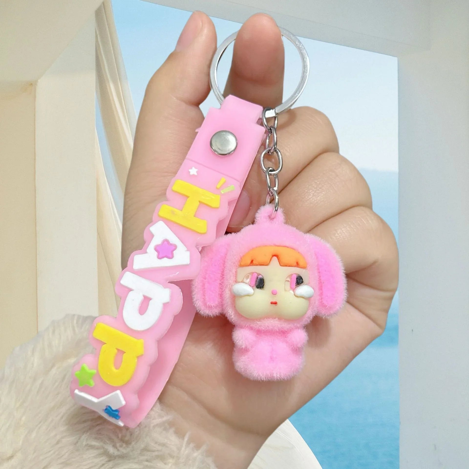 Cry Baby Happy Power Keychain