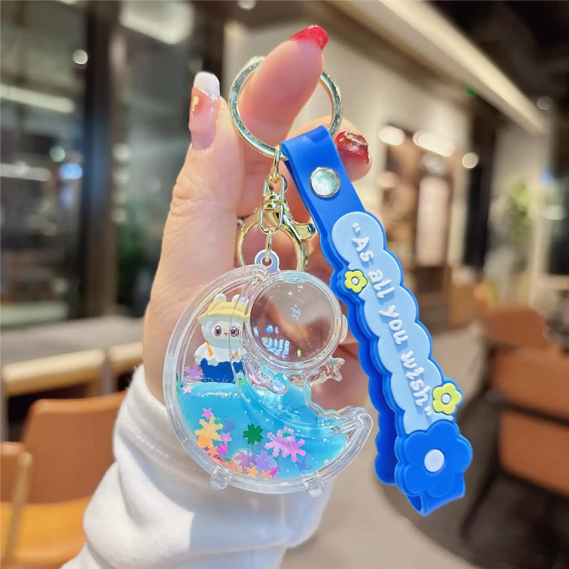 Labubu Premium Essence Liquid Keychain
