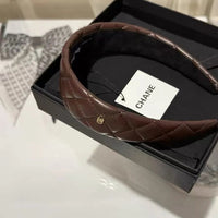 Wide-Brimmed Luxe Diamond-Pattern Headband