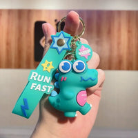 Dinosaur Run Fast Warning Keychain - Bear Hugs