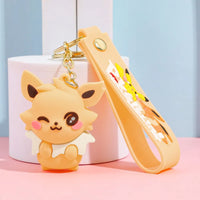 Pokemon Eeveelutions Chibi 3D Silicone Keychain