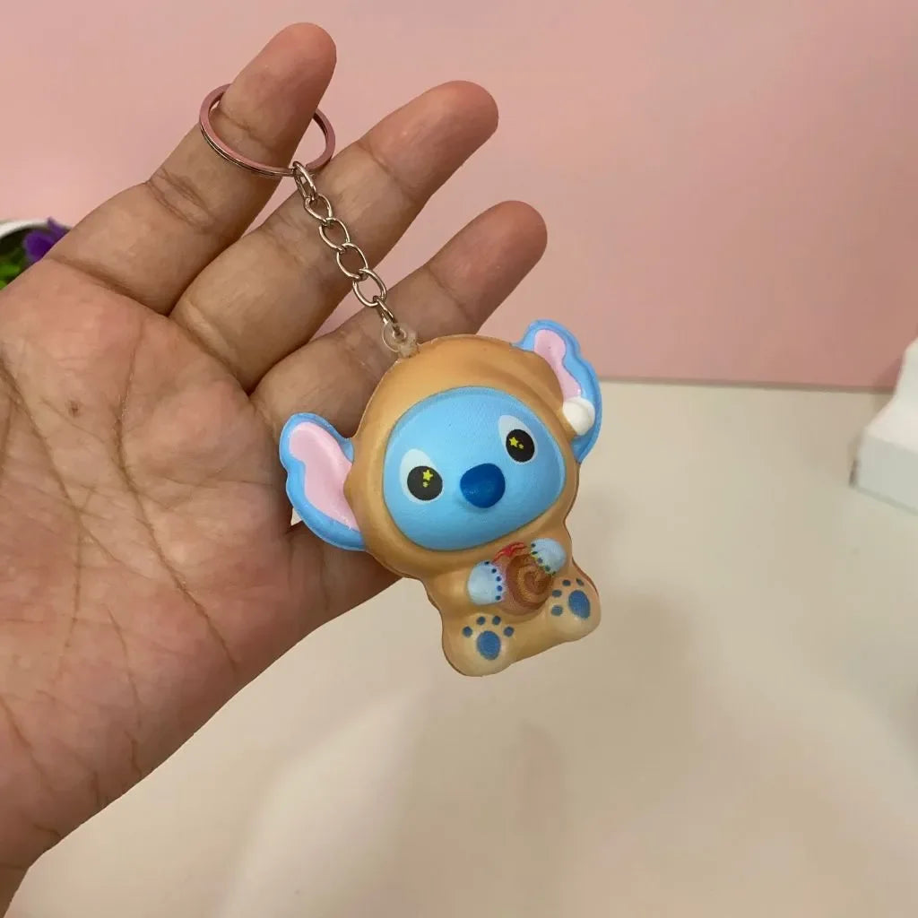 Stitch Eat Before Sleep Squishy Keychain