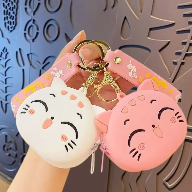 Lucky Cat Silicone Coin Purse