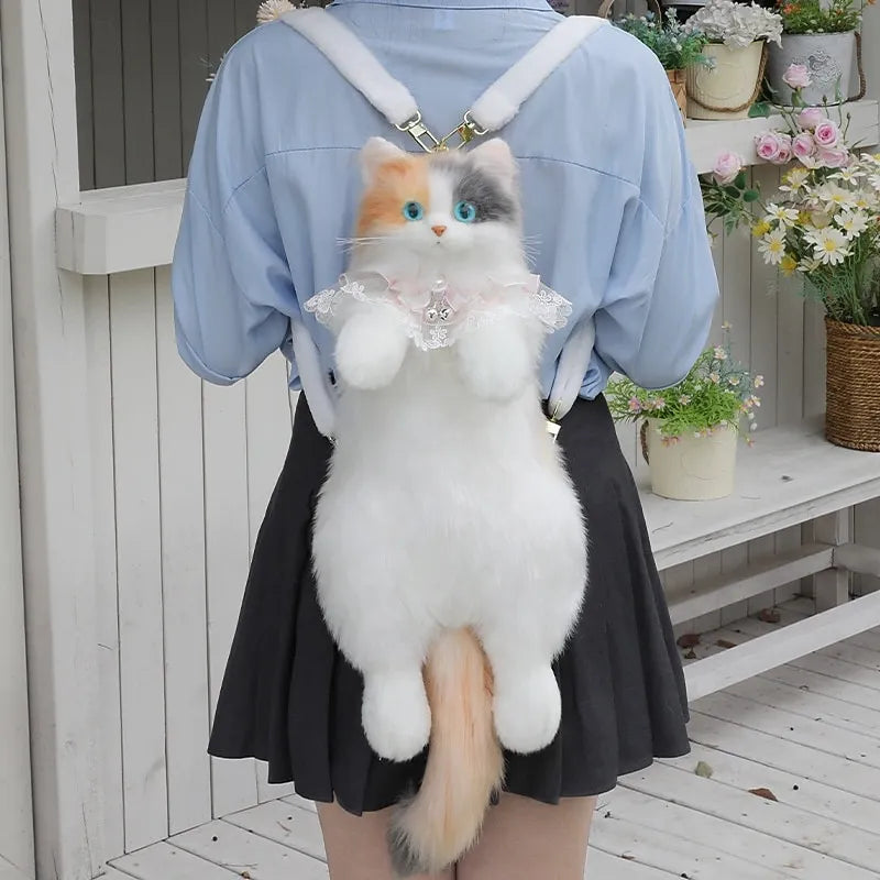 Realistic Live Cat Shaped Backpack
