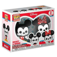 Box of Pocket Pop! Disney Mickey & Minnie keychains on a white background