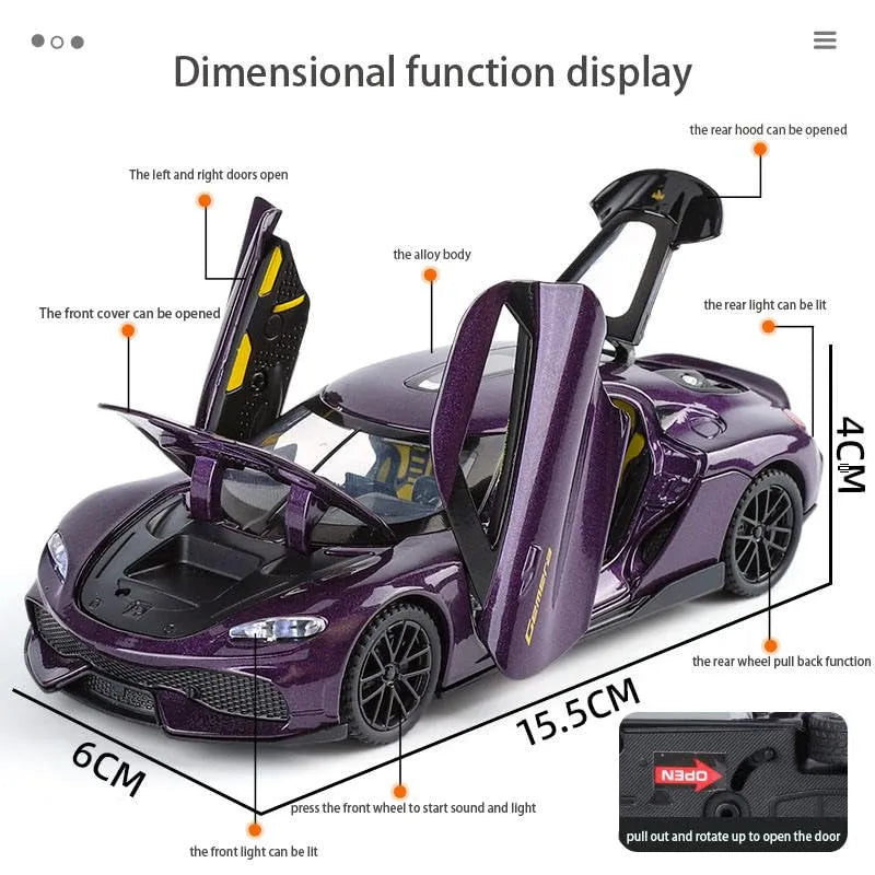 Koenigsegg Gemera 1:32 Die-Cast Sports Car