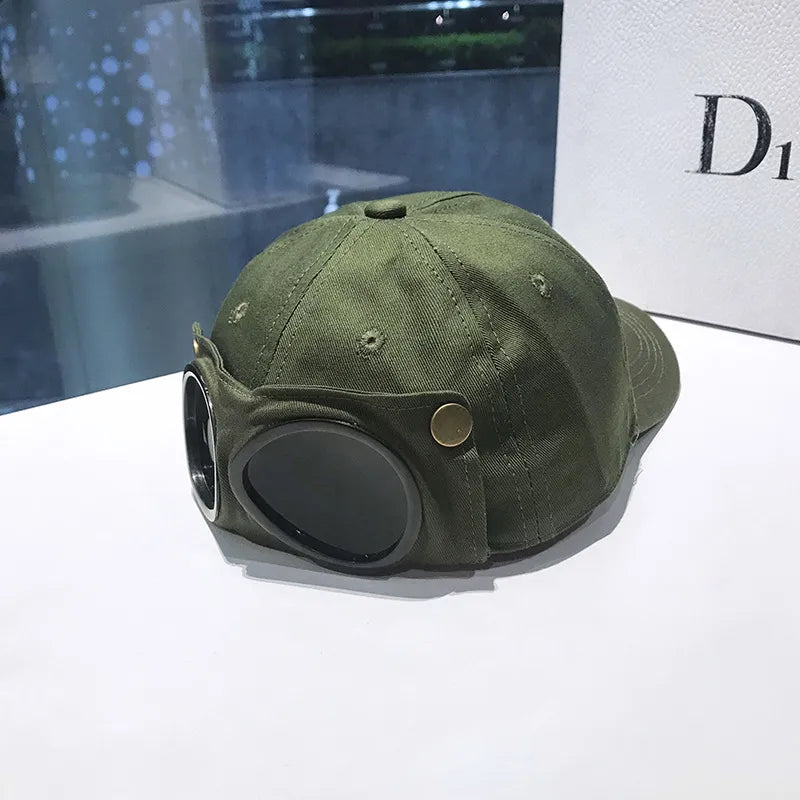 First Lens Hip Hop Aviator Sunglasses Cap