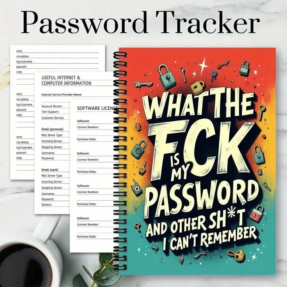Brain Backup Funny Password Journal