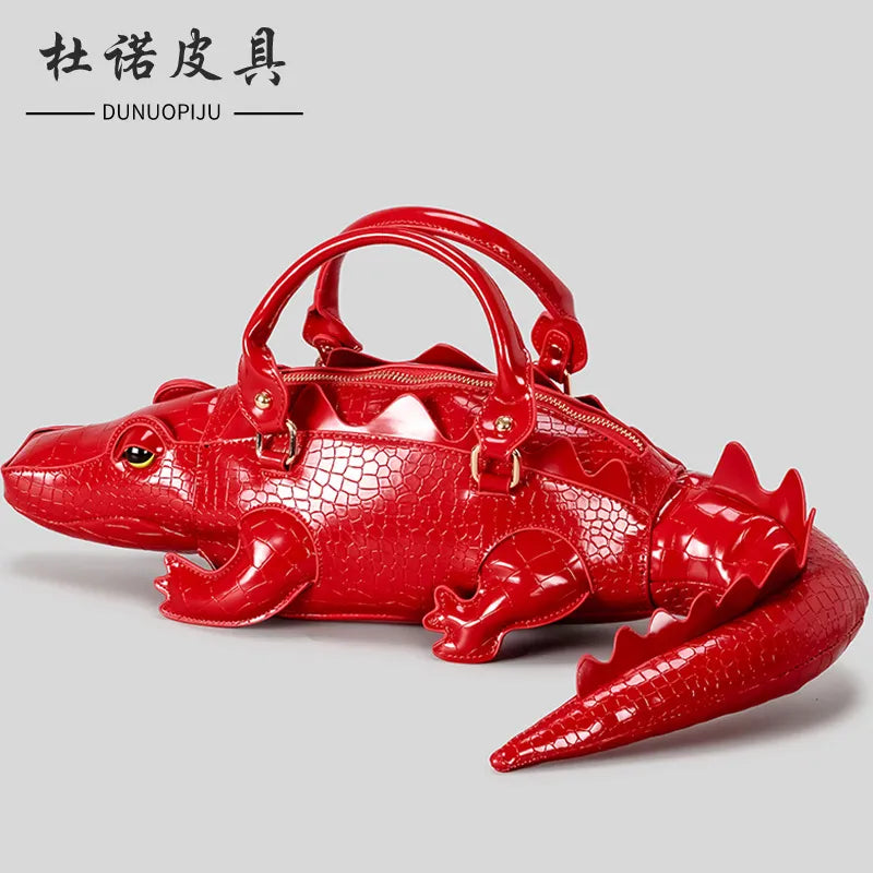 Berry-Sweet Premium Alligator-Shape Novelty Handbag