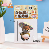 3D Chubby Puppy Belly Squishy Fidget Sticker