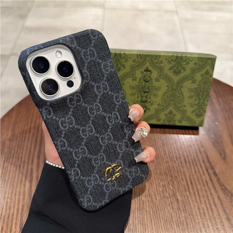 G-Crest Monogram Canvas Phone Case (For iPhone)